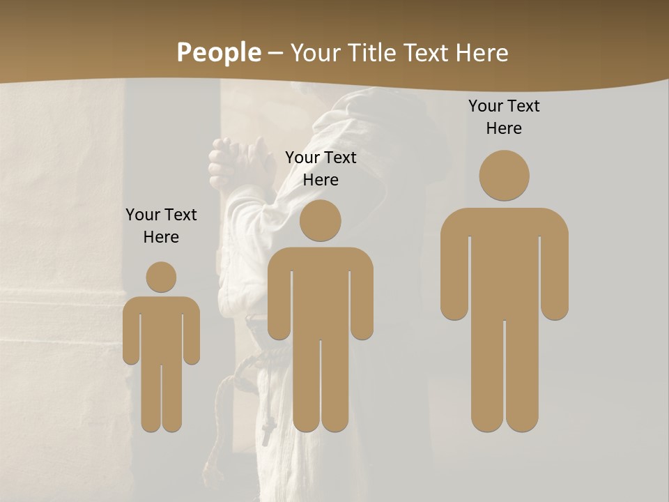 A Man Sitting On The Ground In Front Of A Building PowerPoint Template