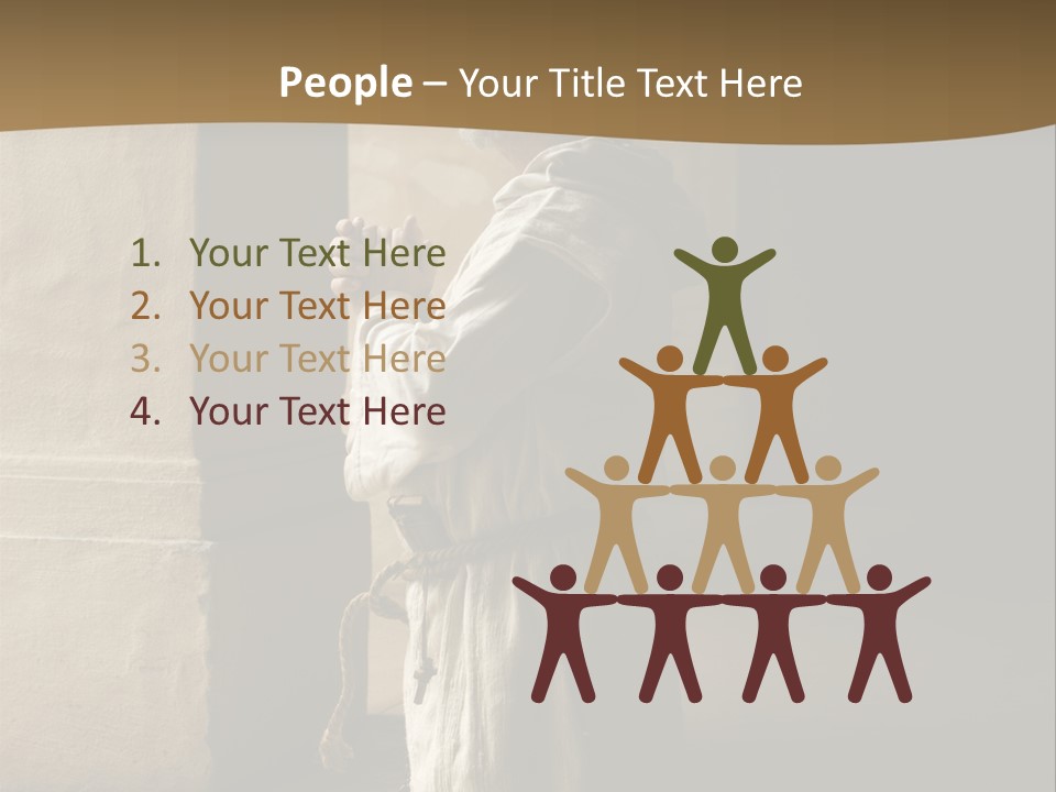 A Man Sitting On The Ground In Front Of A Building PowerPoint Template