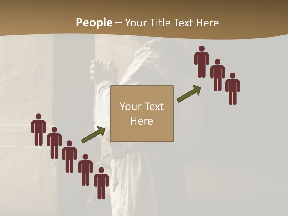 A Man Sitting On The Ground In Front Of A Building PowerPoint Template