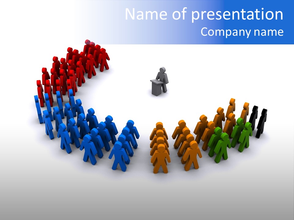 A Group Of People Standing In A Circle PowerPoint Template