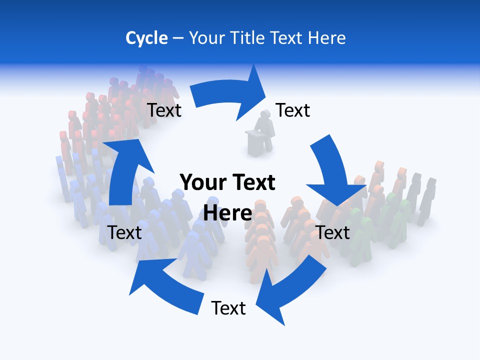 A Group Of People Standing In A Circle PowerPoint Template
