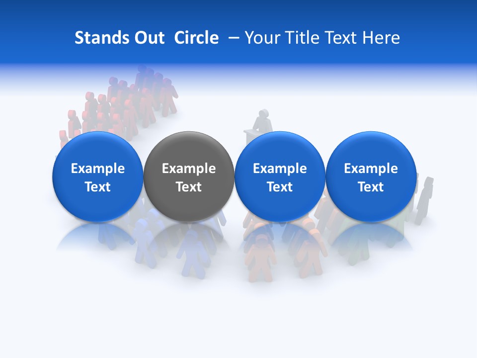 A Group Of People Standing In A Circle PowerPoint Template