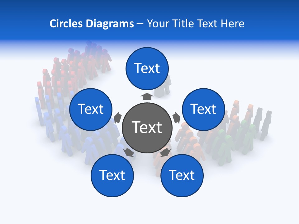 A Group Of People Standing In A Circle PowerPoint Template
