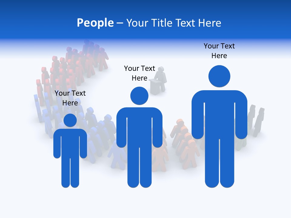 A Group Of People Standing In A Circle PowerPoint Template