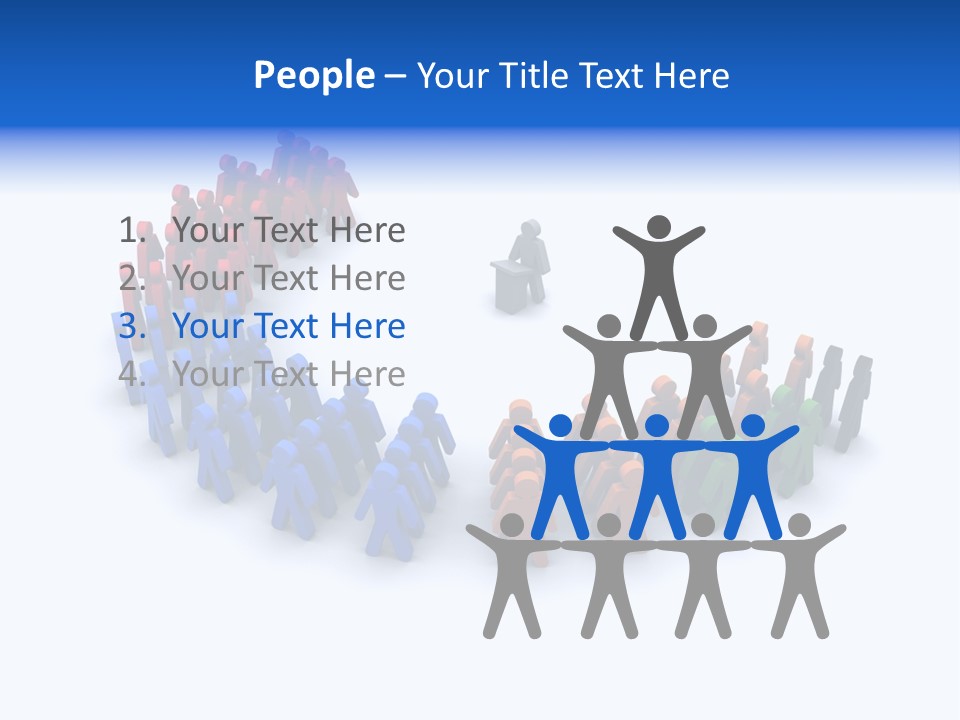 A Group Of People Standing In A Circle PowerPoint Template