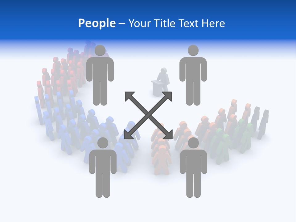 A Group Of People Standing In A Circle PowerPoint Template