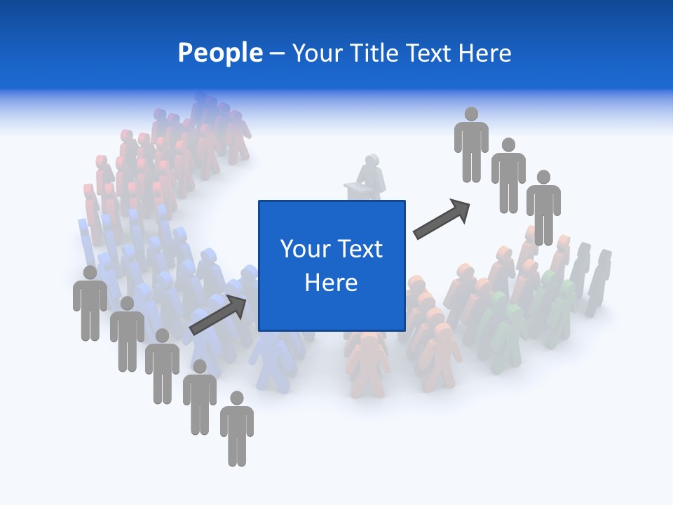 A Group Of People Standing In A Circle PowerPoint Template