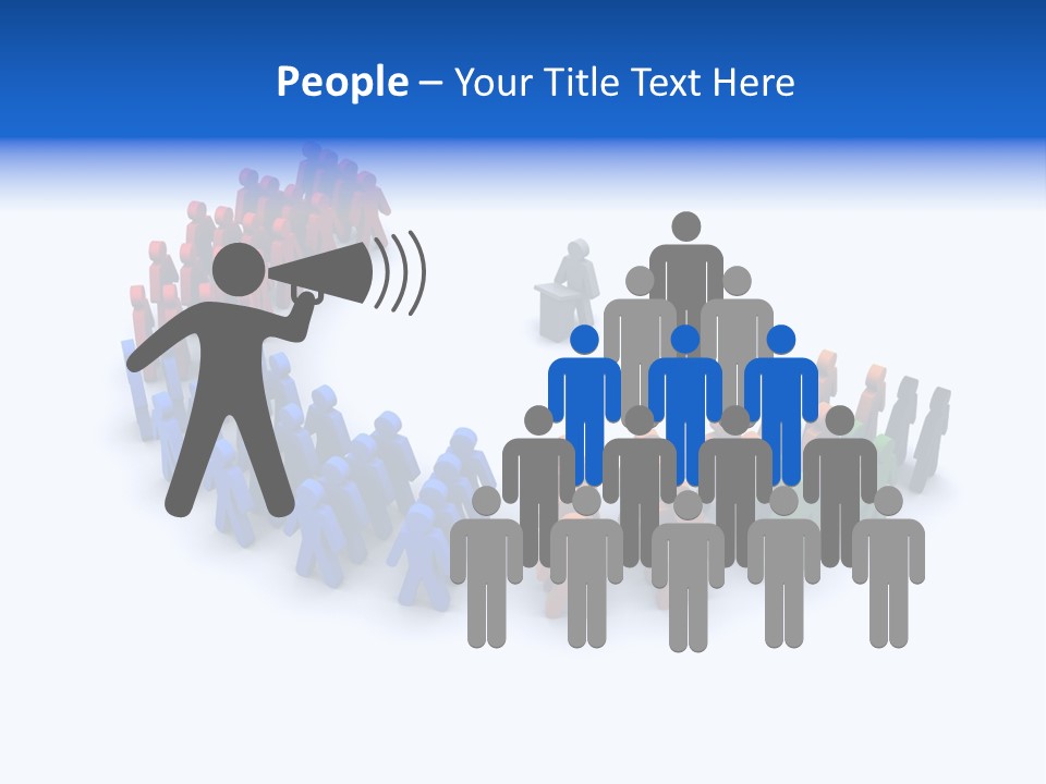 A Group Of People Standing In A Circle PowerPoint Template