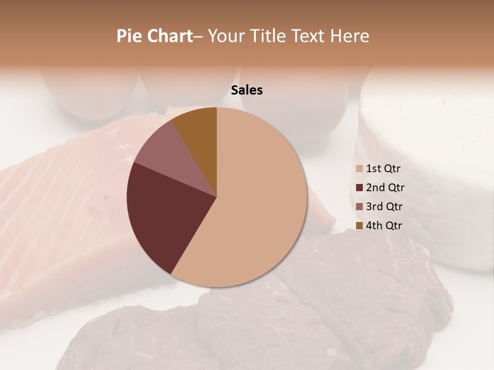 A Plate Of Meat, Eggs, And Cheese On A Table PowerPoint Template