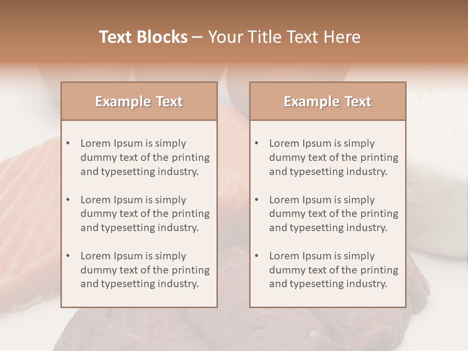 A Plate Of Meat, Eggs, And Cheese On A Table PowerPoint Template