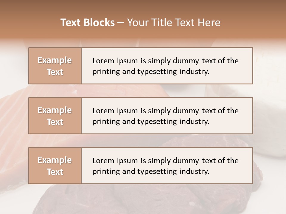 A Plate Of Meat, Eggs, And Cheese On A Table PowerPoint Template