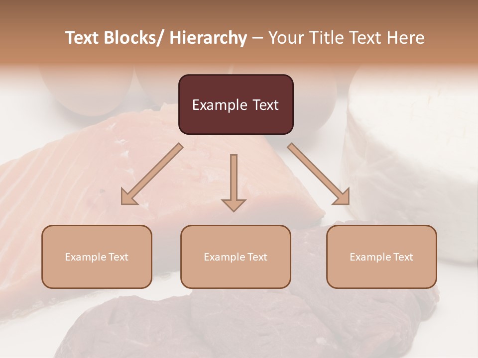 A Plate Of Meat, Eggs, And Cheese On A Table PowerPoint Template