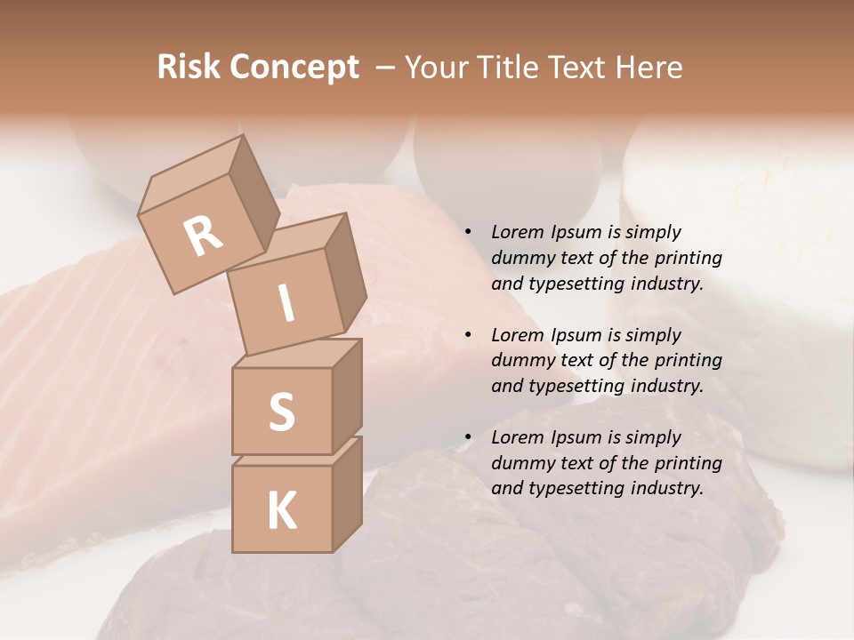 A Plate Of Meat, Eggs, And Cheese On A Table PowerPoint Template