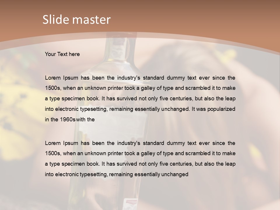 A Bottle Of Vodka Sitting On Top Of A Table PowerPoint Template