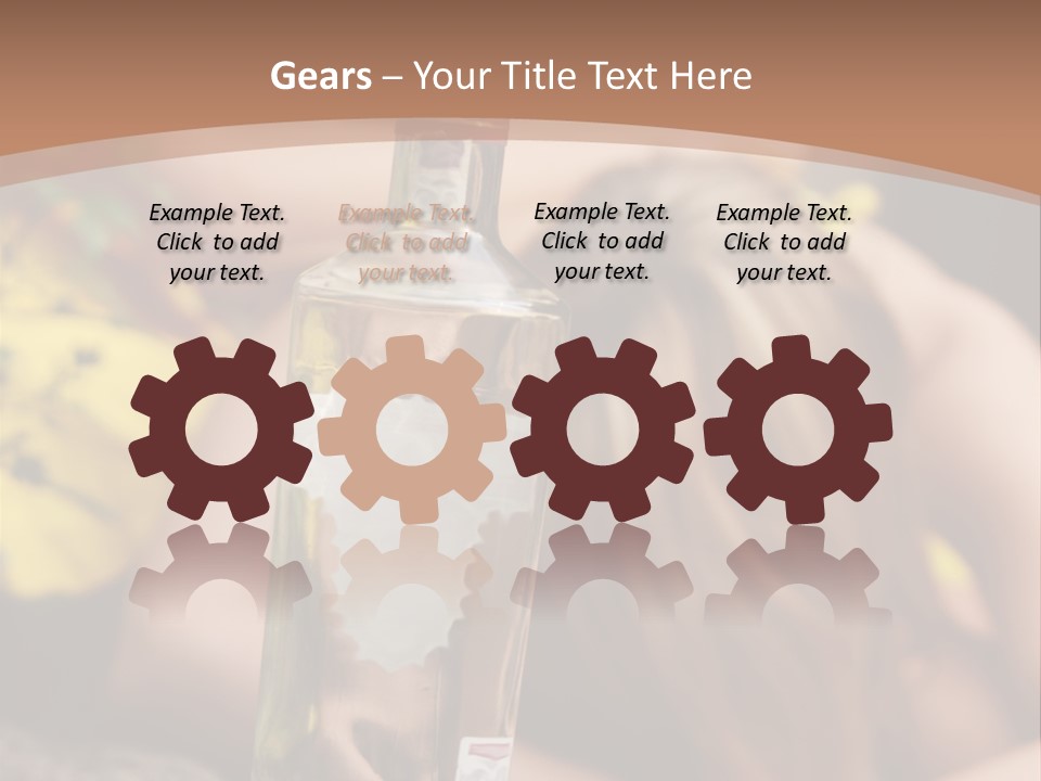 A Bottle Of Vodka Sitting On Top Of A Table PowerPoint Template