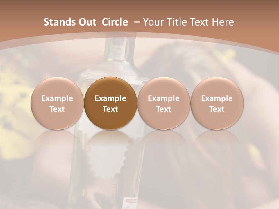 A Bottle Of Vodka Sitting On Top Of A Table PowerPoint Template