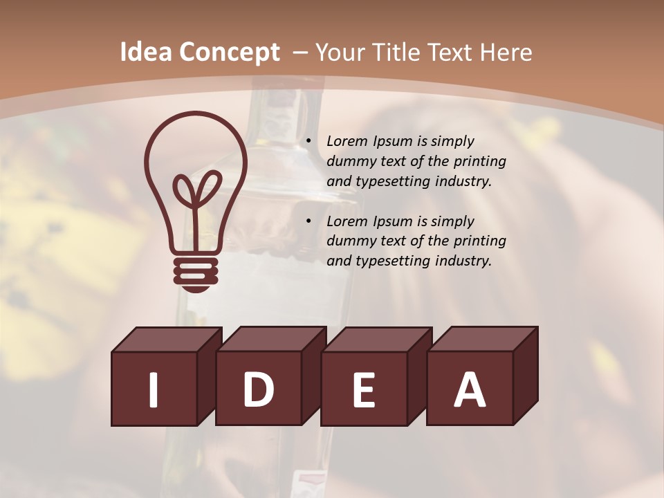 A Bottle Of Vodka Sitting On Top Of A Table PowerPoint Template