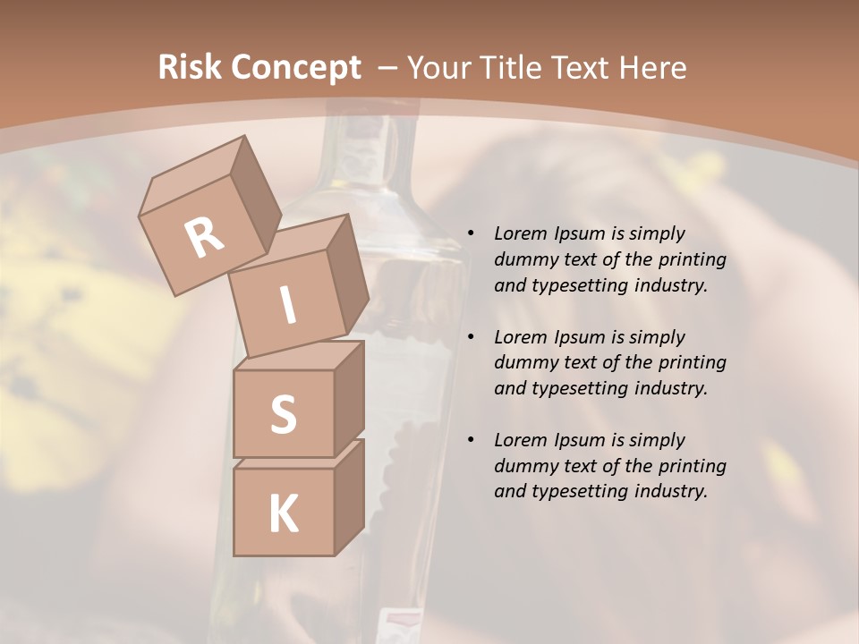 A Bottle Of Vodka Sitting On Top Of A Table PowerPoint Template