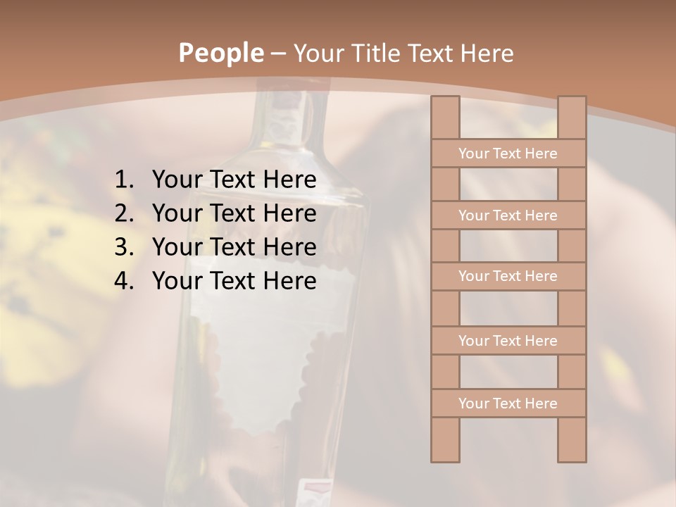 A Bottle Of Vodka Sitting On Top Of A Table PowerPoint Template