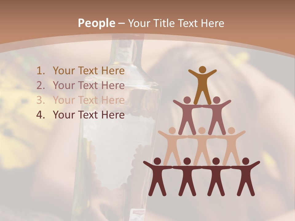 A Bottle Of Vodka Sitting On Top Of A Table PowerPoint Template