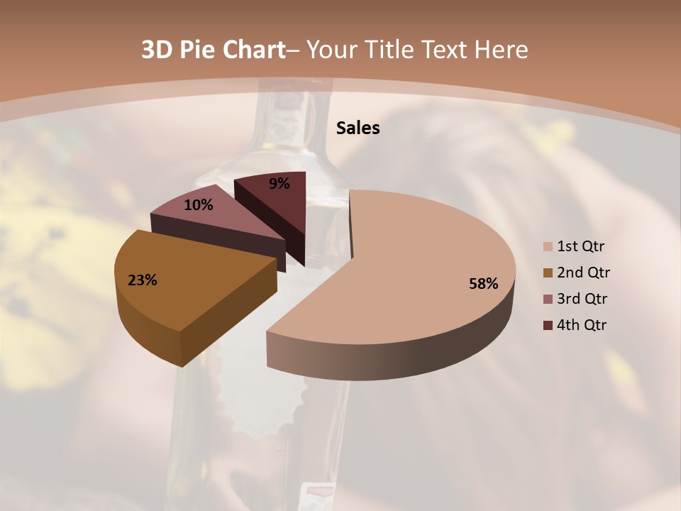 A Bottle Of Vodka Sitting On Top Of A Table PowerPoint Template