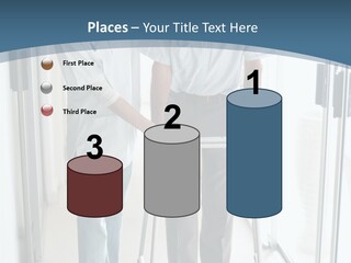 A Nurse Helping A Patient With A Walker PowerPoint Template