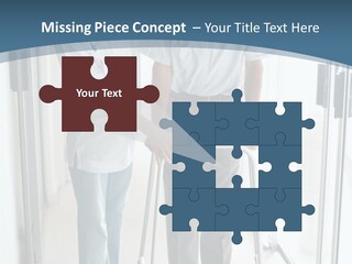 A Nurse Helping A Patient With A Walker PowerPoint Template