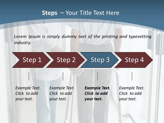 A Nurse Helping A Patient With A Walker PowerPoint Template