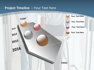 A Nurse Helping A Patient With A Walker PowerPoint Template