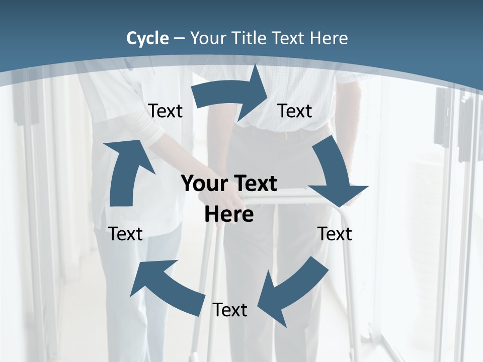 A Nurse Helping A Patient With A Walker PowerPoint Template