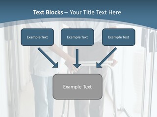 A Nurse Helping A Patient With A Walker PowerPoint Template