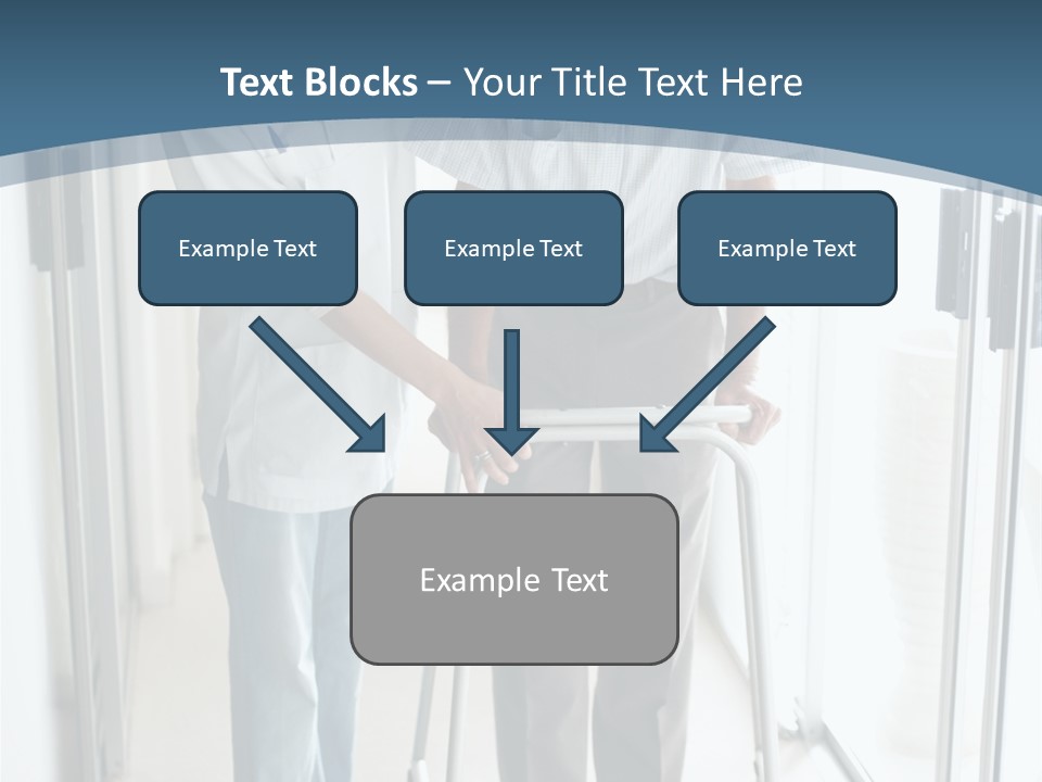 A Nurse Helping A Patient With A Walker PowerPoint Template