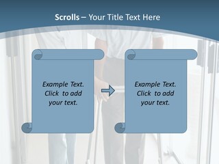 A Nurse Helping A Patient With A Walker PowerPoint Template