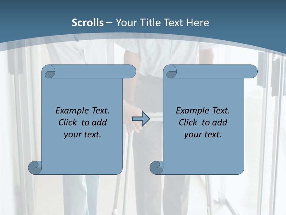 A Nurse Helping A Patient With A Walker PowerPoint Template