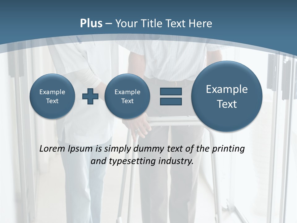 A Nurse Helping A Patient With A Walker PowerPoint Template