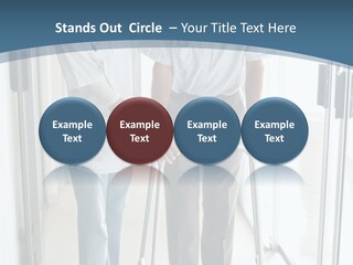 A Nurse Helping A Patient With A Walker PowerPoint Template