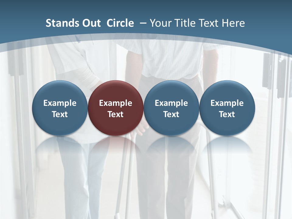 A Nurse Helping A Patient With A Walker PowerPoint Template