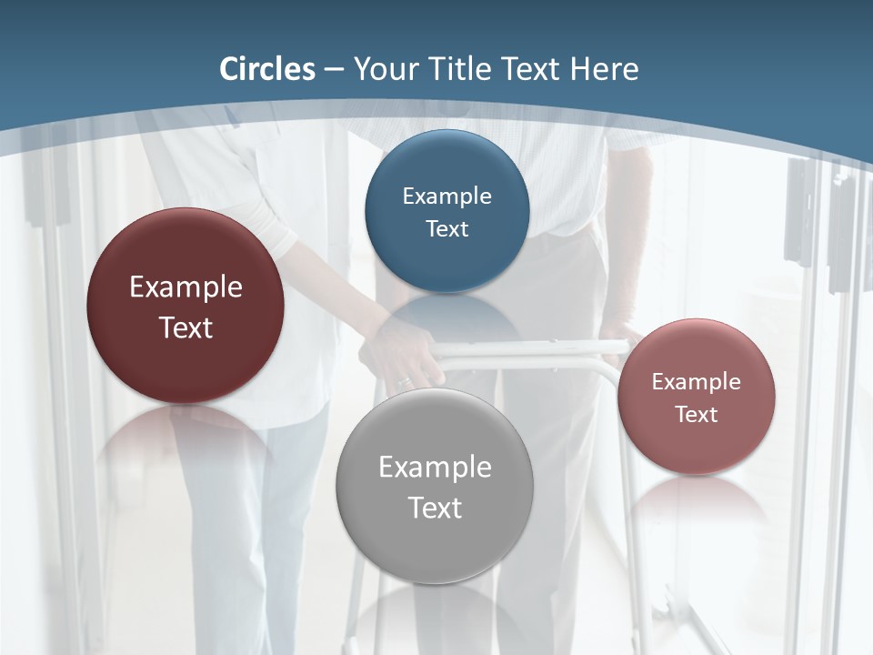 A Nurse Helping A Patient With A Walker PowerPoint Template