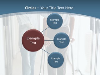 A Nurse Helping A Patient With A Walker PowerPoint Template