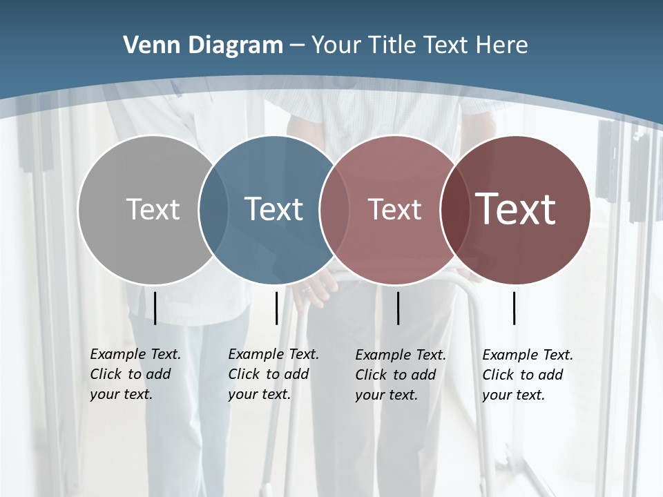 A Nurse Helping A Patient With A Walker PowerPoint Template