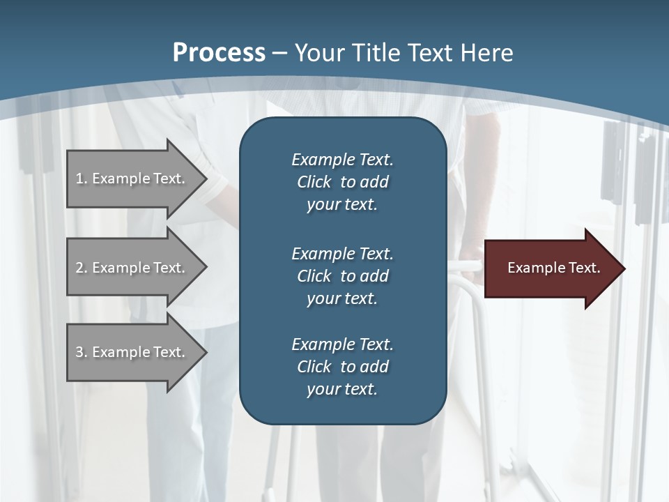 A Nurse Helping A Patient With A Walker PowerPoint Template