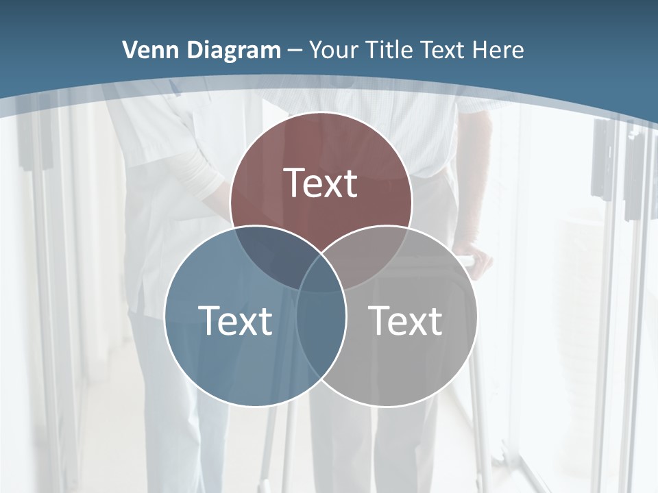 A Nurse Helping A Patient With A Walker PowerPoint Template