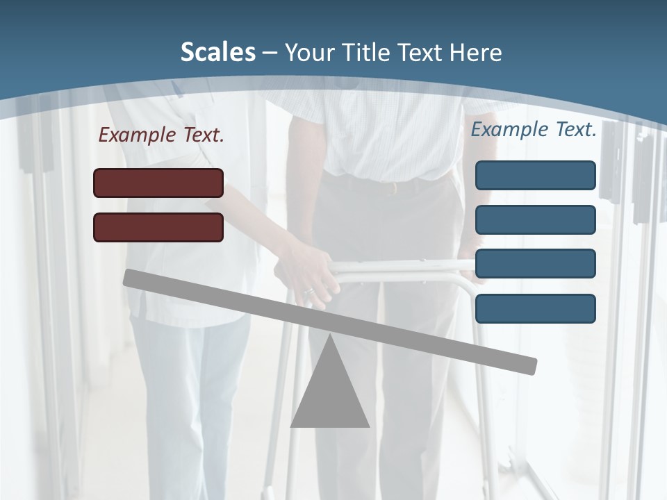 A Nurse Helping A Patient With A Walker PowerPoint Template