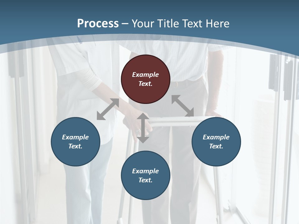 A Nurse Helping A Patient With A Walker PowerPoint Template