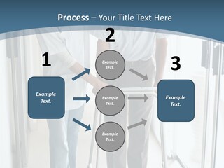 A Nurse Helping A Patient With A Walker PowerPoint Template