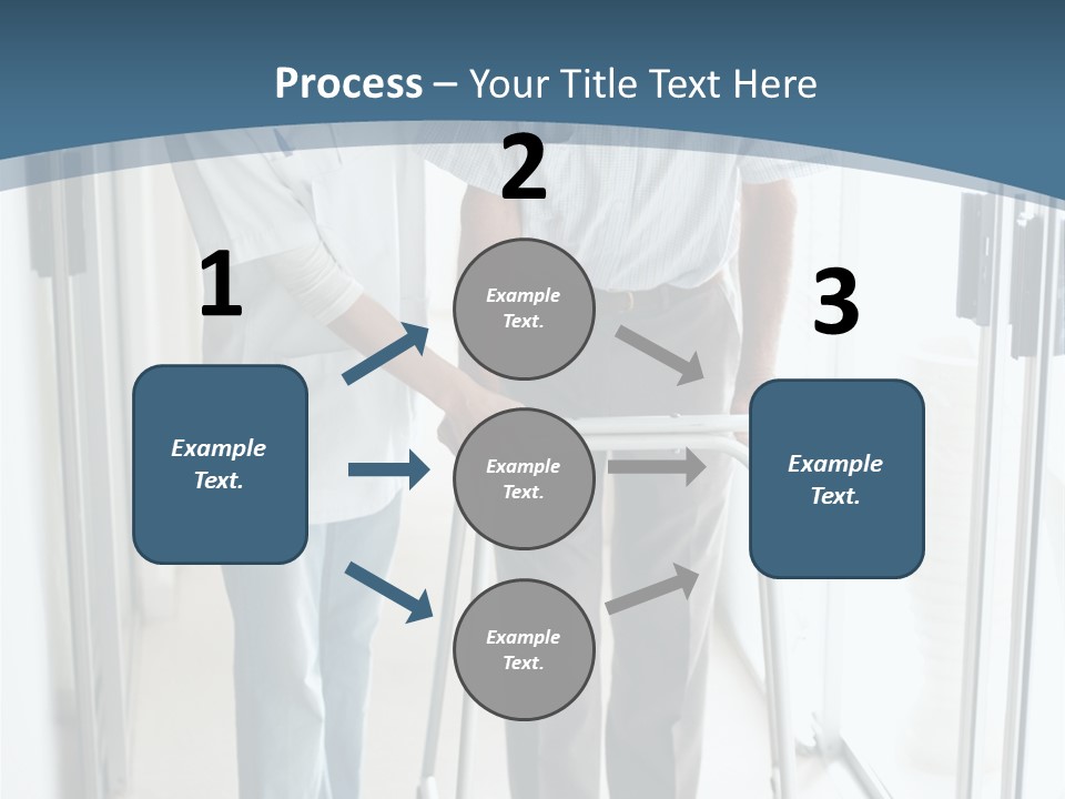 A Nurse Helping A Patient With A Walker PowerPoint Template