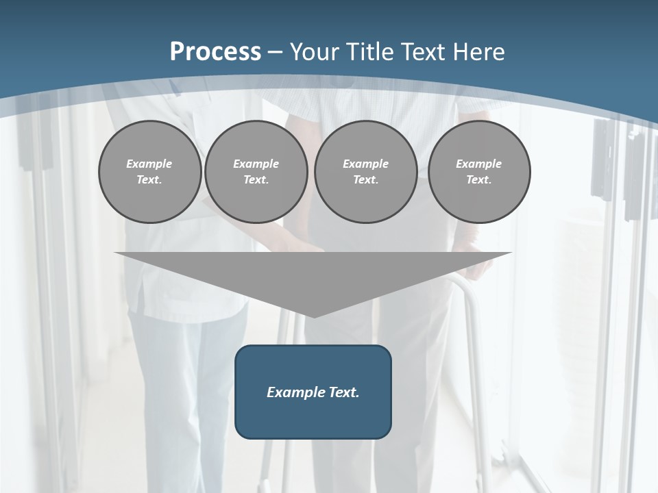 A Nurse Helping A Patient With A Walker PowerPoint Template