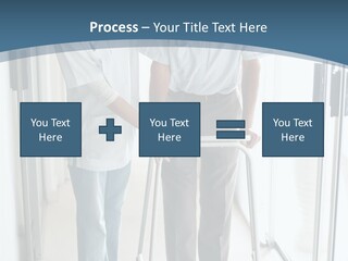 A Nurse Helping A Patient With A Walker PowerPoint Template