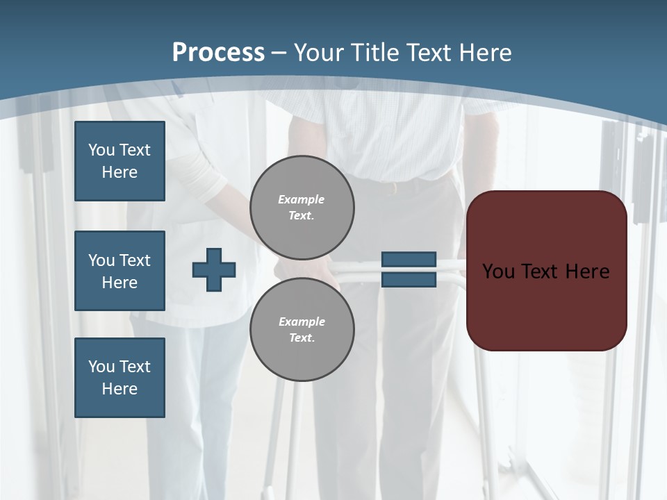 A Nurse Helping A Patient With A Walker PowerPoint Template