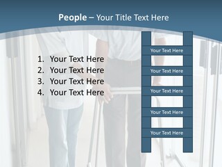 A Nurse Helping A Patient With A Walker PowerPoint Template